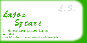 lajos sztari business card